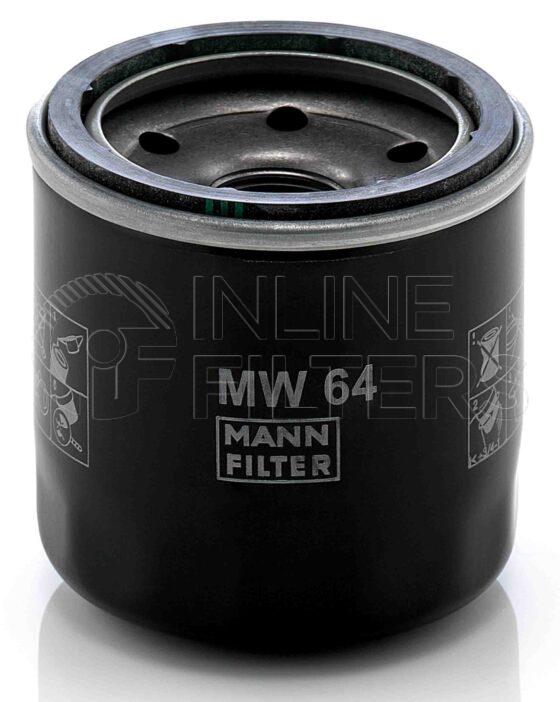 Mann MW 64. Filter Type: Lube.