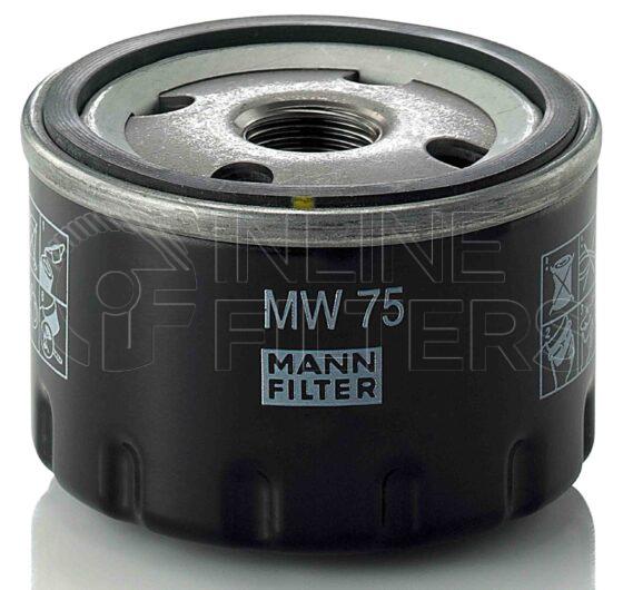 Mann MW 75. Filter Type: Lube.