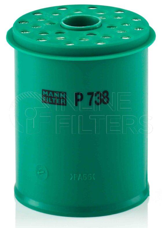 Mann P 738 X. Filter Type: Fuel.