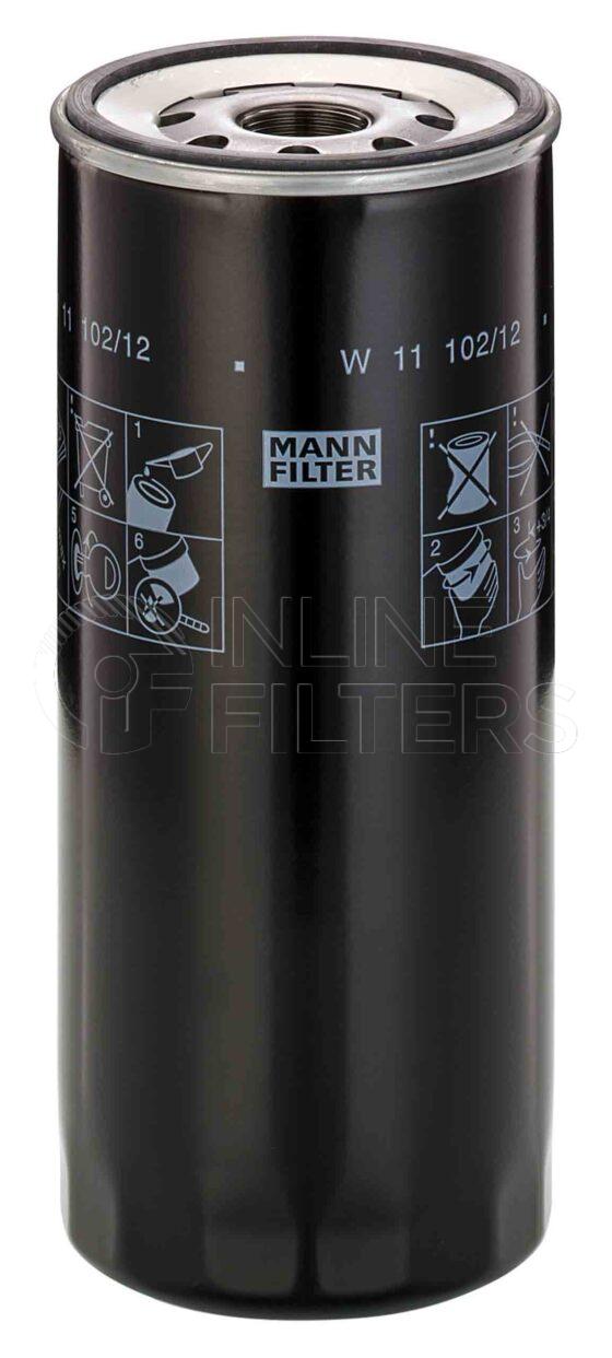 Mann W 11 102/12. FILTER-Lube(Brand Specific) Product – Brand Specific Mann – Spin On Product Spin on lube filter Filter Removal Tool FMH-LS11 Removal Tool Kit FMH-LSK01-9