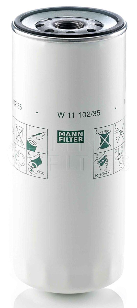 Mann W 11 102/35. Filter Type: Lube.