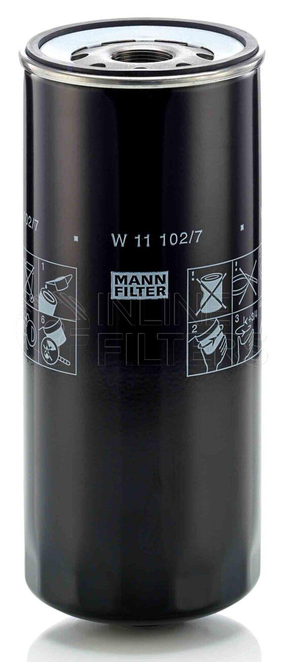 Mann W 11 102/7. Filter Type: Lube.