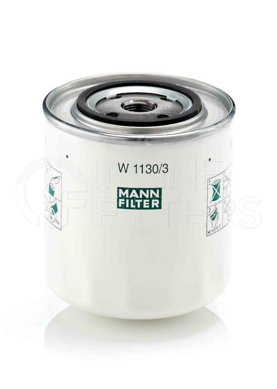 Mann W 1130/3. Lube Filter Product – Brand Specific Mann – Spin On Product Spin on lube filter Filter Removal Tool FMH-LS11 Removal Tool Kit FMH-LSK01-9