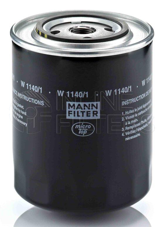 Mann W 1140/1. FILTER-Lube(Brand Specific) Product – Brand Specific Mann – Spin On Product Spin on lube filter Filter Removal Tool FMH-LS11 Removal Tool Kit FMH-LSK01-9