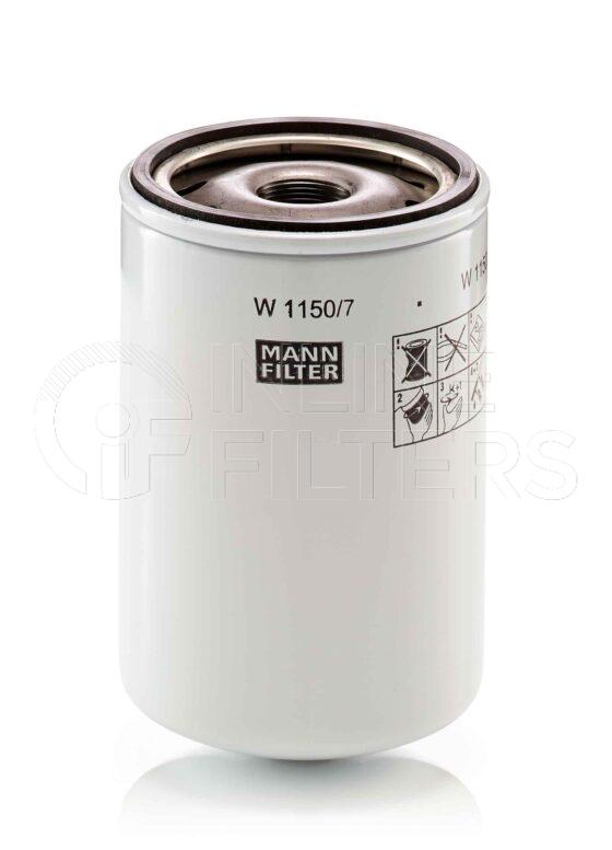 Mann W 1150/7. Lube Filter Product – Brand Specific Mann – Spin On Product Mann filter product