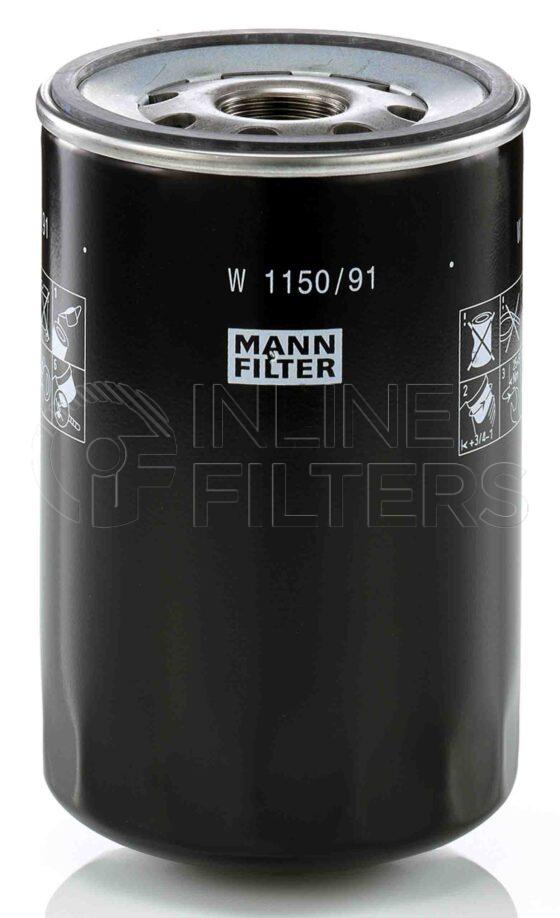 Mann W 1150/91. Filter Type: Lube.