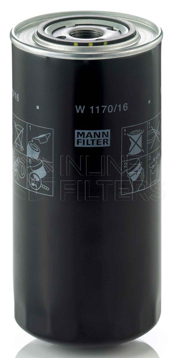 Mann W 1170/16. Filter Type: Lube.