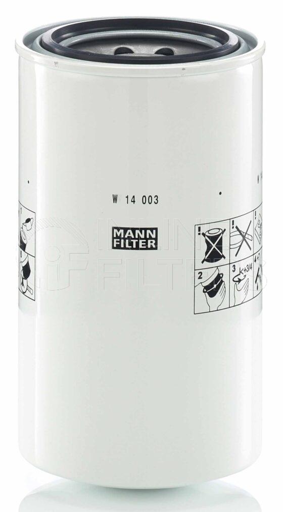 Mann W 14 003. Filter Type: Hydraulic.