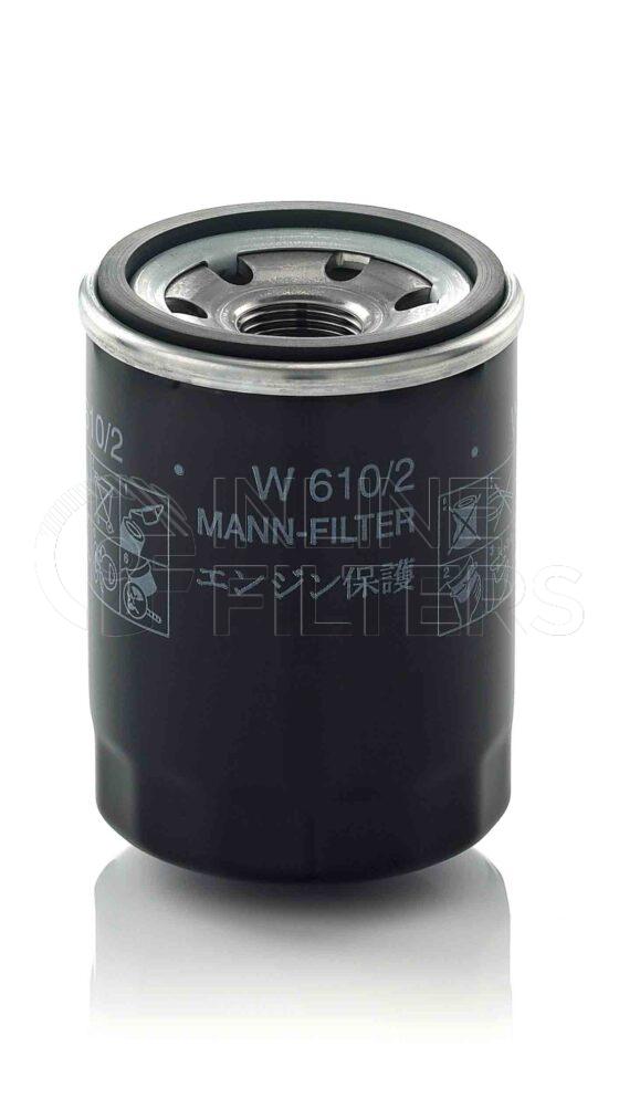 Mann W 610/2. Lube Filter Product – Brand Specific Mann – Spin On Product Spin on lube filter Filter Removal Tool FMH-LS6-1 Removal Tool Kit FMH-LSK01-9