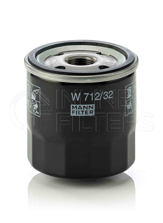 Mann W 712/32. Lube Filter Product – Brand Specific Mann – Spin On Product Spin on lube filter Filter Removal Tool FMH-LS7-3 Removal Tool Kit FMH-LSK01-9