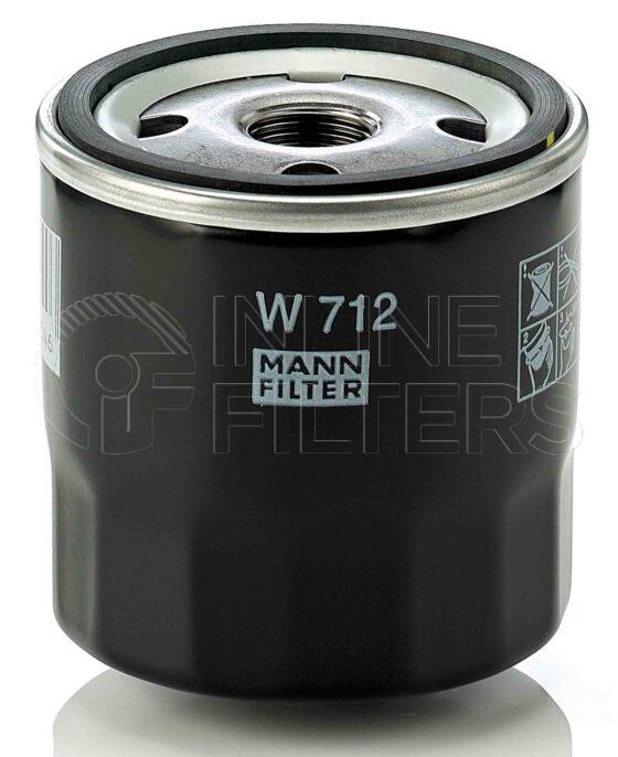 Mann W 712. FILTER-Lube(Brand Specific) Product – Brand Specific Mann – Spin On Product Spin on lube filter Filter Removal Tool FMH-LS7-3 Removal Tool Kit FMH-LSK01-9