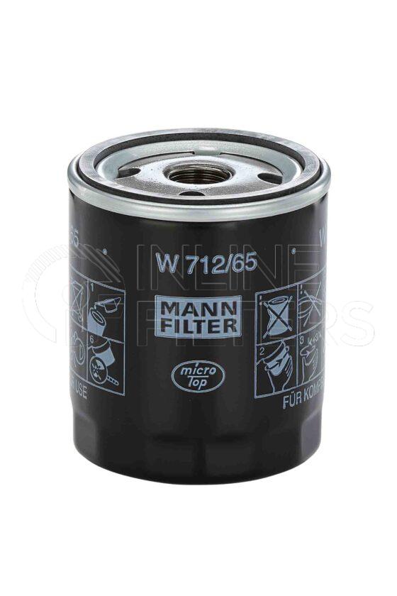 Mann W 712/65. Lube Filter Product – Brand Specific Mann – Spin On Product Spin on lube filter Filter Removal Tool FMH-LS7 Removal Tool Kit FMH-LSK01-9