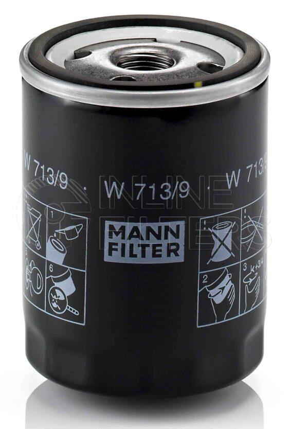 Mann W 713/9. FILTER-Lube(Brand Specific) Product – Brand Specific Mann – Spin On Product Spin on lube filter Filter Removal Tool FMH-LS7 Removal Tool Kit FMH-LSK01-9