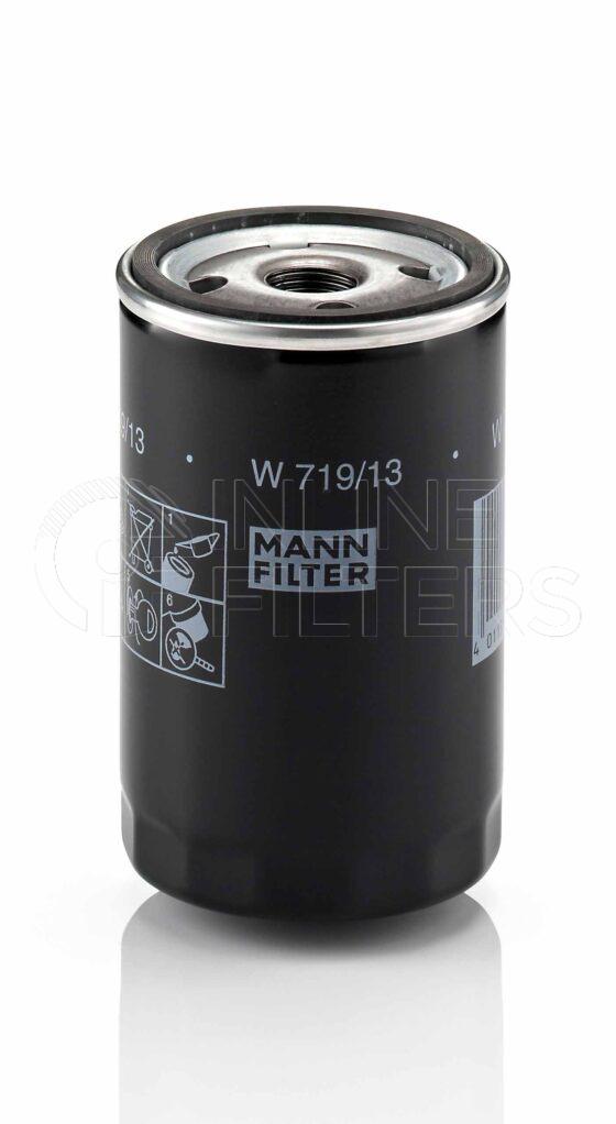 Mann W 719/13. Lube Filter Product – Brand Specific Mann – Spin On Product Spin on lube filter Filter Removal Tool FMH-LS7 Removal Tool Kit FMH-LSK01-9