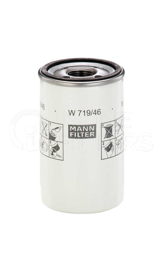 Mann W 719/46. Lube Filter Product – Brand Specific Mann – Spin On Product Spin on lube filter Filter Removal Tool FMH-LS7 Removal Tool Kit FMH-LSK01-9