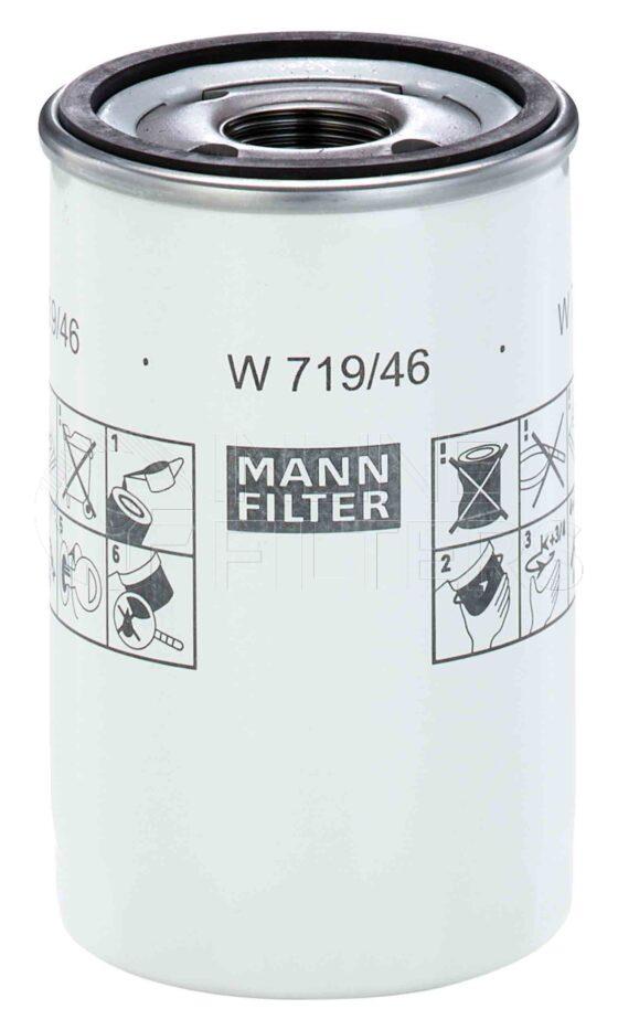 Mann W 719/46. FILTER-Lube(Brand Specific) Product – Brand Specific Mann – Spin On Product Spin on lube filter Filter Removal Tool FMH-LS7 Removal Tool Kit FMH-LSK01-9