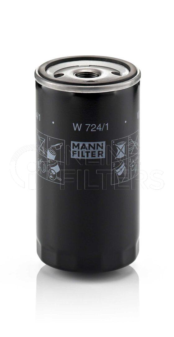 Mann W 724/1. Lube Filter Product – Brand Specific Mann – Spin On Product Spin on lube filter Filter Removal Tool FMH-LS7 Removal Tool Kit FMH-LSK01-9