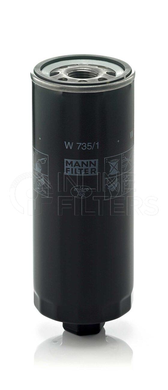 Mann W 735/1. Filter Type: Lube.