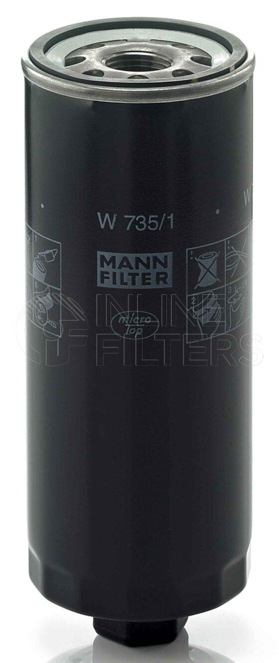 Mann W 735/1. Filter Type: Lube.