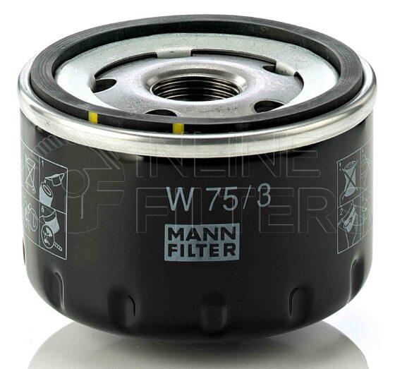 Mann W 75/3. FILTER-Lube(Brand Specific) Product – Brand Specific Mann – Spin On Product Spin on lube filter Filter Removal Tool FMH-LS7-2 Removal Tool Kit FMH-LSK01-9