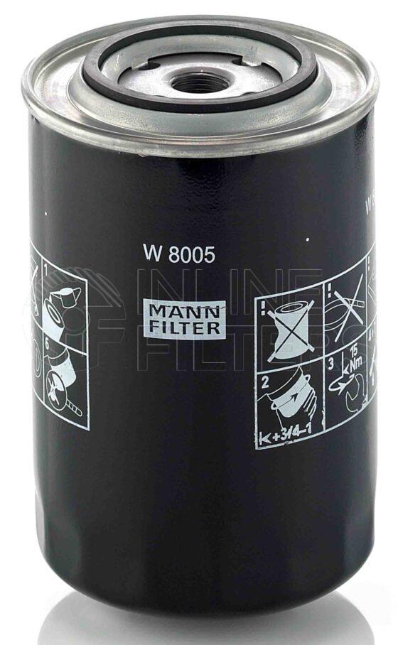 Mann W 8005. FILTER-Lube(Brand Specific) Product – Brand Specific Mann – Spin On Product Spin on lube filter Filter Removal Tool FMH-LS11 Removal Tool Kit FMH-LSK01-9