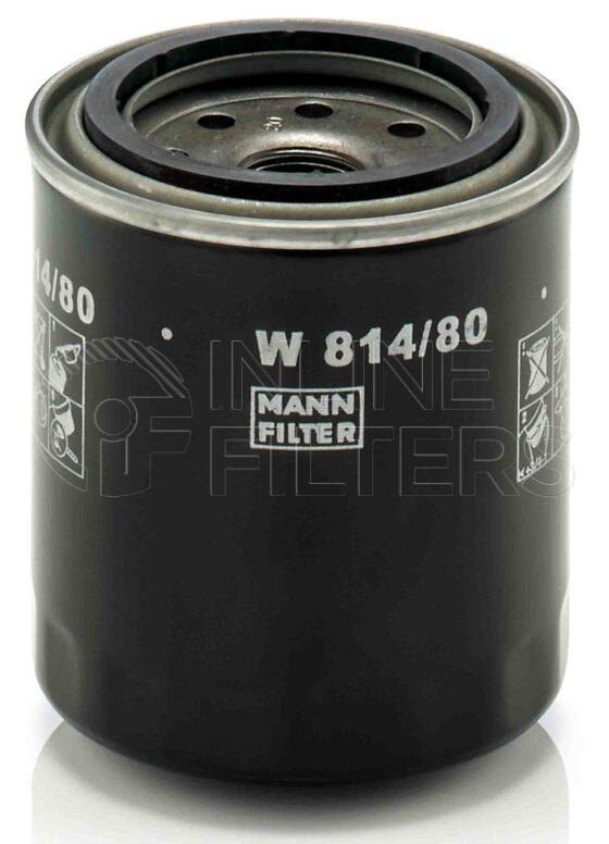 Mann W 814/80. Filter Type: Lube.