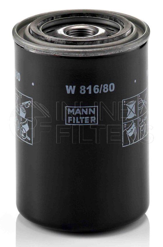 Mann W 816/80. Filter Type: Lube.