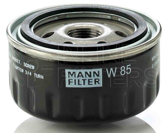 Mann W 85. Filter Type: Lube.