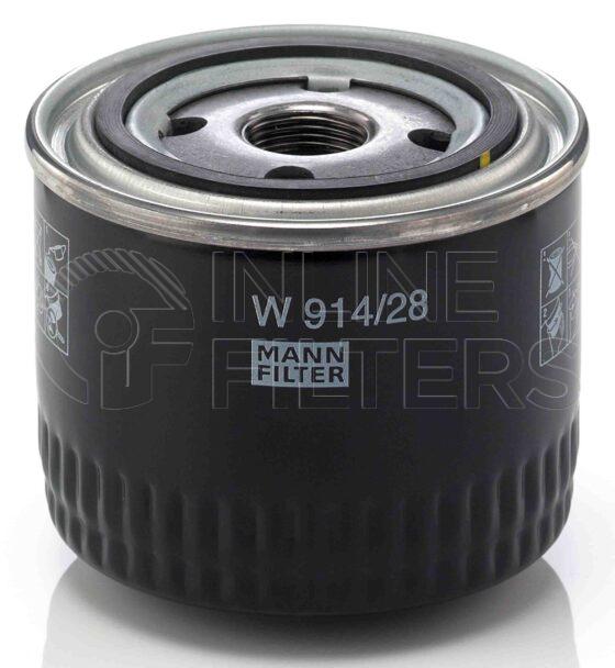 Mann W 914/28. Filter Type: Lube.