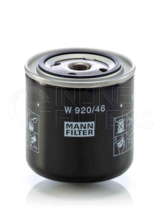 Mann W 920/46. Filter Type: Lube.