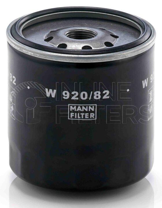 Mann W 920/82. Filter Type: Lube.