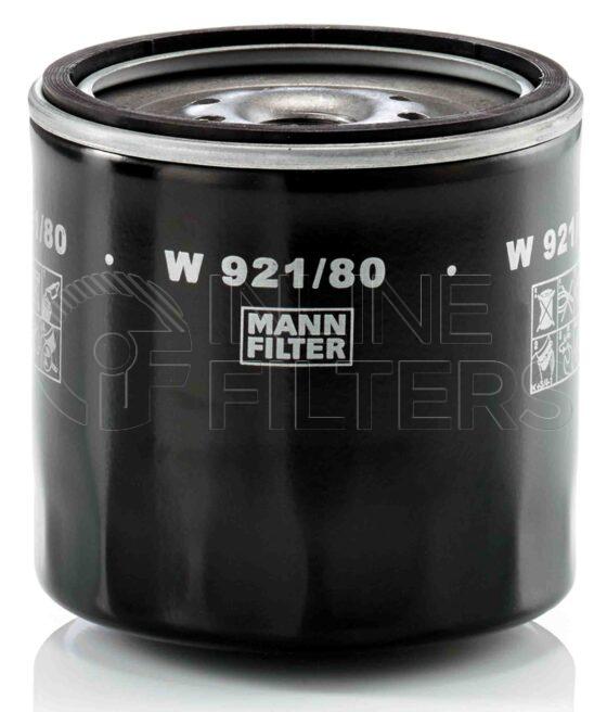 Mann W 921/80. Filter Type: Lube.