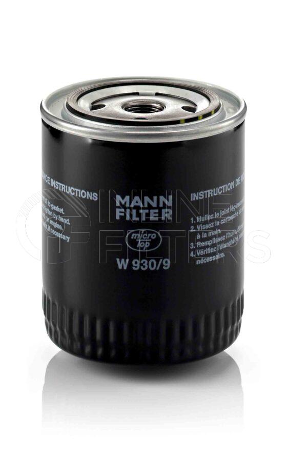 Mann W 930/9. Lube Filter Product – Brand Specific Mann – Spin On Product Spin on lube filter Filter Removal Tool FMH-LS9 Removal Tool Kit FMH-LSK01-9