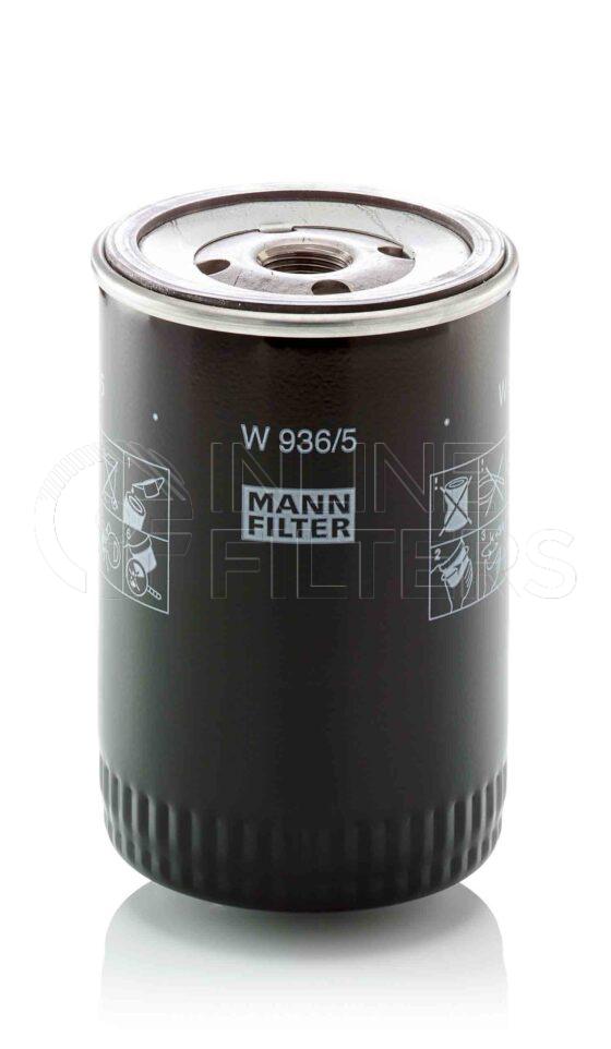 Mann W 936/5. Lube Filter Product – Brand Specific Mann – Spin On Product Spin on lube filter Filter Removal Tool FMH-LS9 Removal Tool Kit FMH-LSK01-9