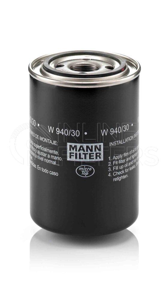 Mann W 940/30. Filter Type: Lube.