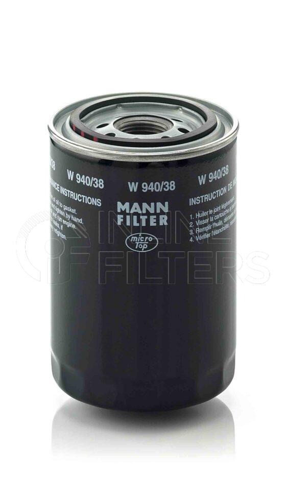 Mann W 940/38. Filter Type: Hydraulic.