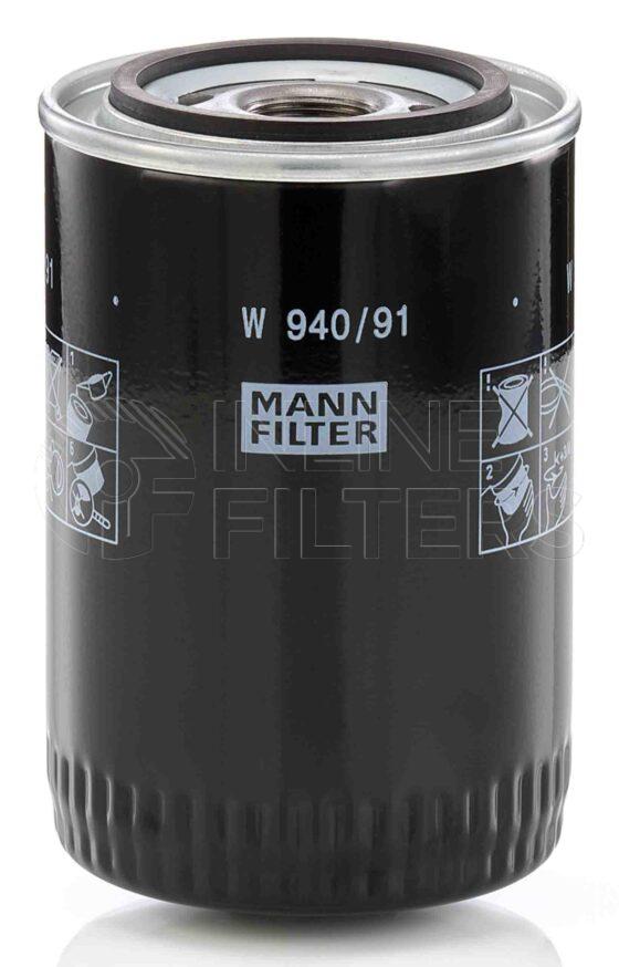 Mann W 940/91. Filter Type: Lube.