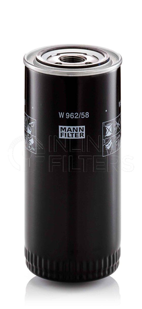 Mann W 962/58. Filter Type: Lube.