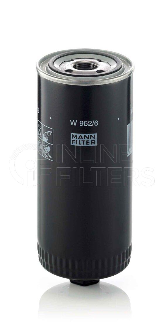 Mann W 962/6. Filter Type: Lube.