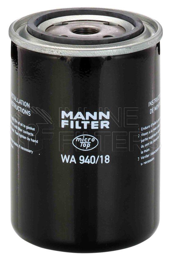 Mann WA 940/18. Filter Type: Water. Coolant Liquid.