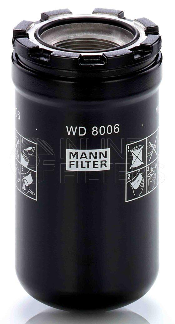 Mann WD 8006. FILTER-Hydraulic(Brand Specific) Product – Brand Specific Mann – Spin On Product Mann filter product