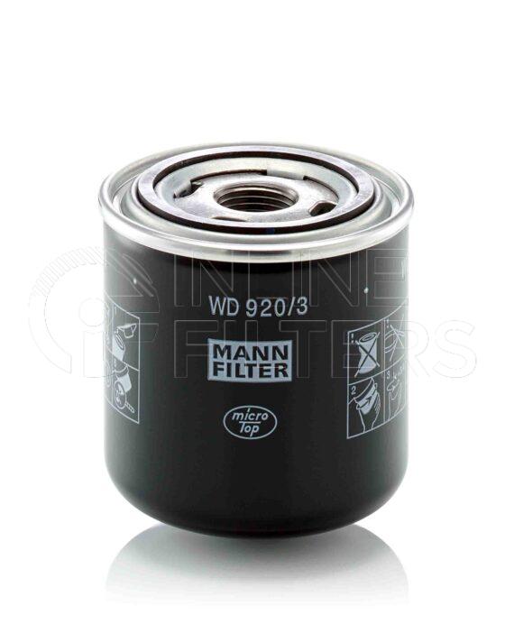 Mann WD 920/3. Filter Type: Hydraulic. Transmission.
