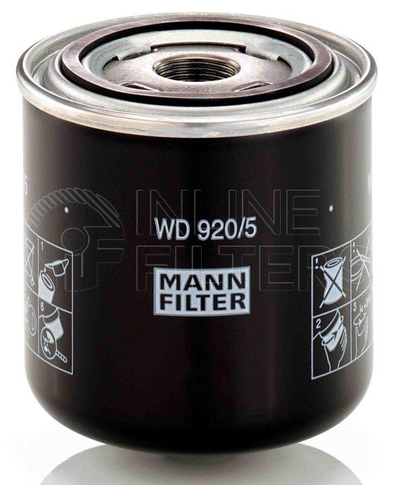 Mann WD 920/5. Filter Type: Hydraulic.