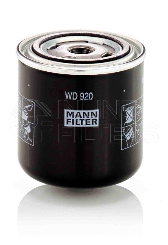 Mann WD 920. Filter Type: Hydraulic.