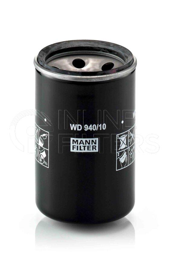 Mann WD 940/10. Filter Type: Hydraulic. Oil. Oil.