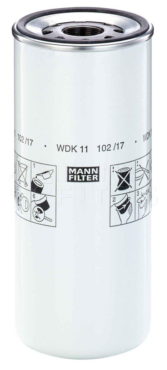 Mann WDK 11 102/17. Filter Type: Fuel.