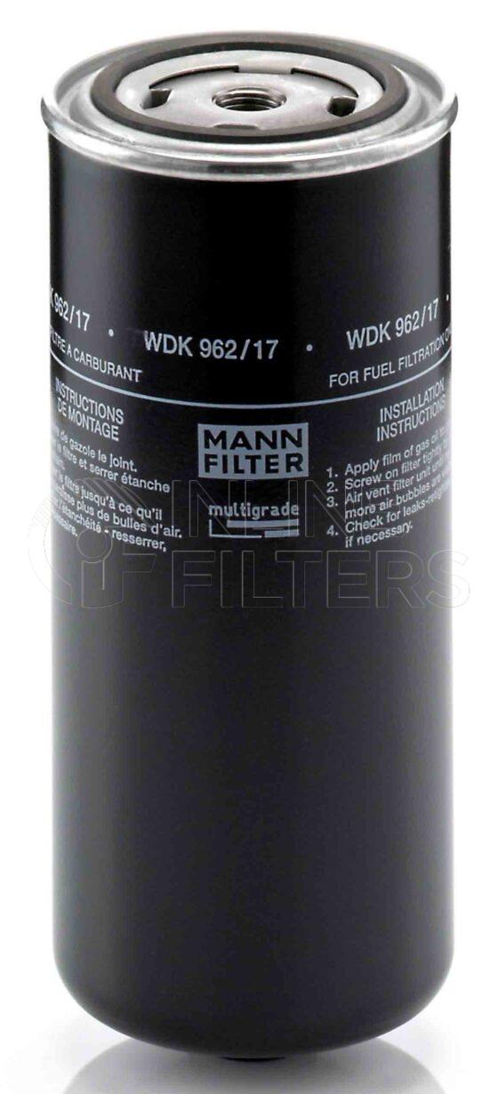 Mann WDK 962/17. Filter Type: Fuel.