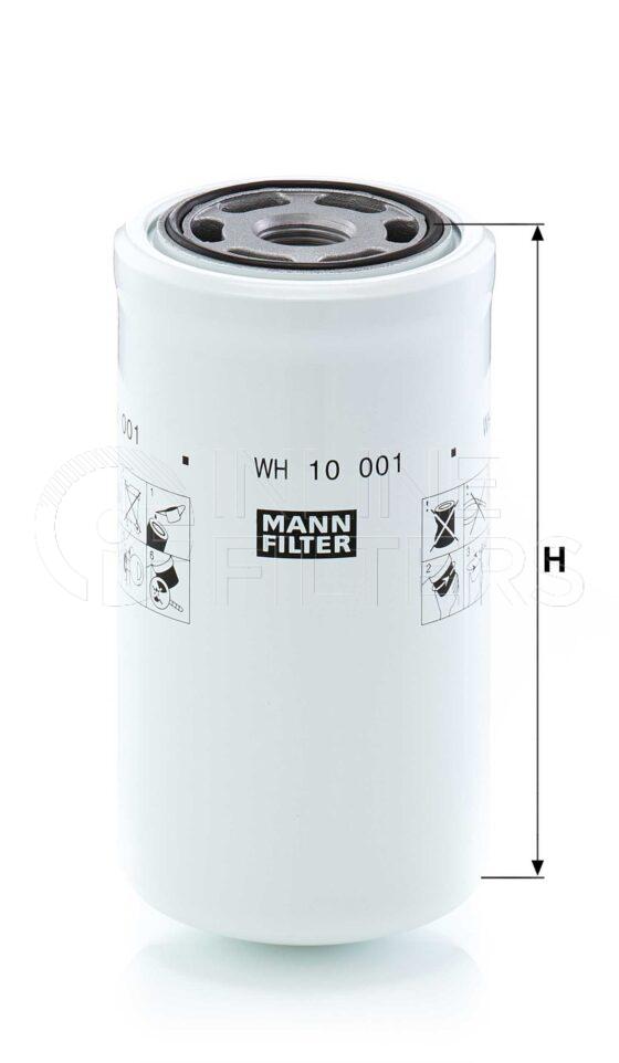 Mann WH 10 001. Hydraulic Filter Product – Brand Specific Mann – Spin On Product Mann filter product