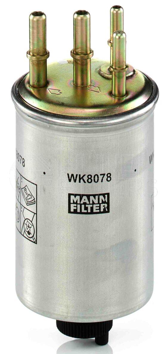 Mann WK 8078. FILTER-Fuel(Brand Specific) Product – Brand Specific Mann – Spin On Product Mann filter product