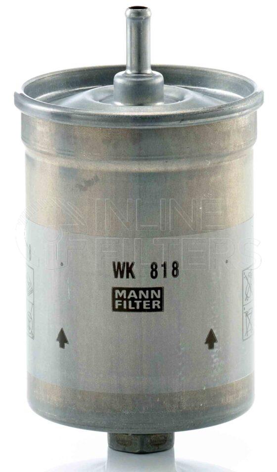 Mann WK 818. FILTER-Fuel(Brand Specific) Product – Brand Specific Mann – In Line Product Mann filter product